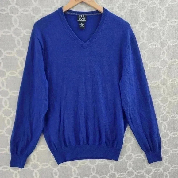 Jos. A. Bank Traveller's Collection 100% Merino wool V neck Sweater Men's XL - Picture 1 of 6
